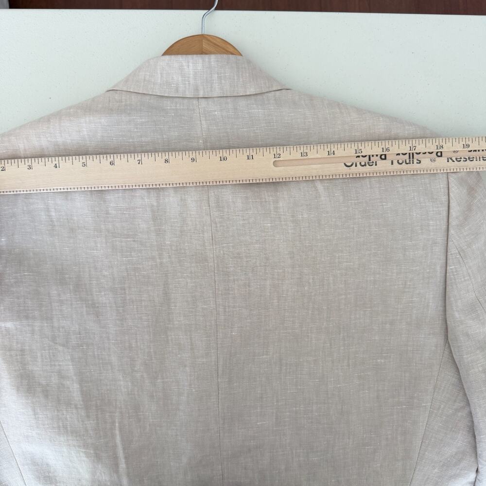 Bar III Linen Blazer 42R Mens Beige Double Breasted Sport Coat Jacket Dinner - Picture 12 of 12